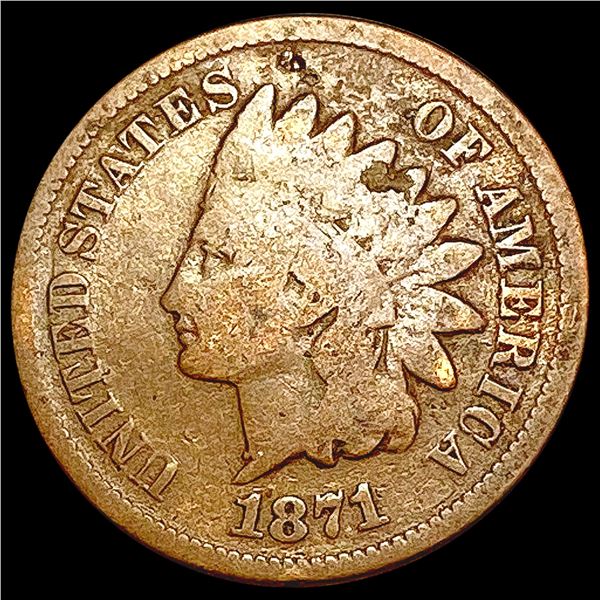 1871 Indian Head Cent NICELY CIRCULATED