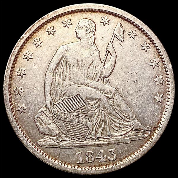 1843-O Seated Liberty Half Dollar CLOSELY UNCIRCUL