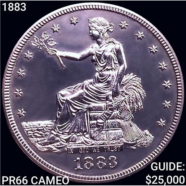 1883 Silver Trade Dollar GEM PROOF CAM