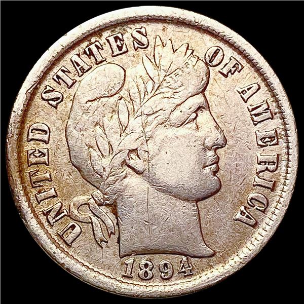 1894 Barber Dime NEARLY UNCIRCULATED