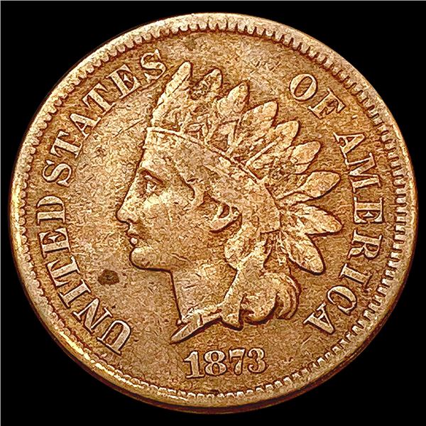 1873 Op. 3 Indian Head Cent LIGHTLY CIRCULATED