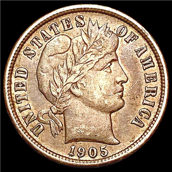 1905-O Barber Dime CHOICE AU