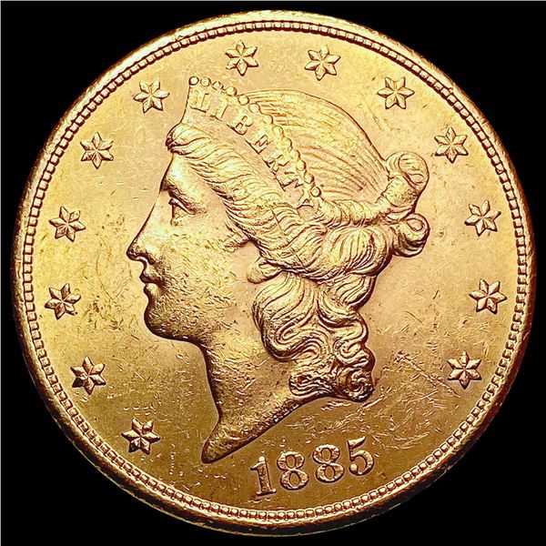 1885-S $20 Gold Double Eagle CLOSELY UNCIRCULATED