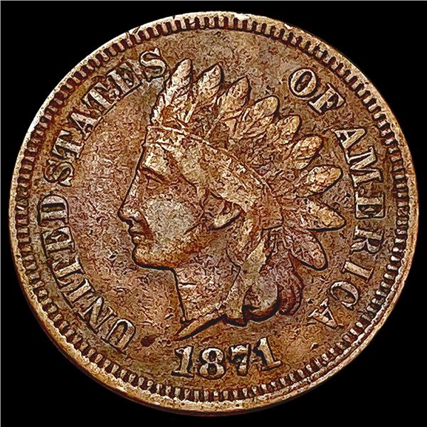 1871 Indian Head Cent LIGHTLY CIRCULATED