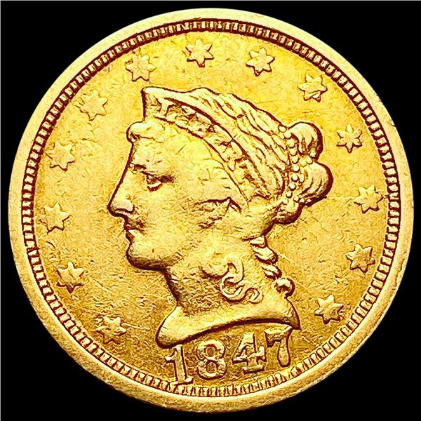 1847-O $2.50 Gold Quarter Eagle LIGHTLY CIRCULATED