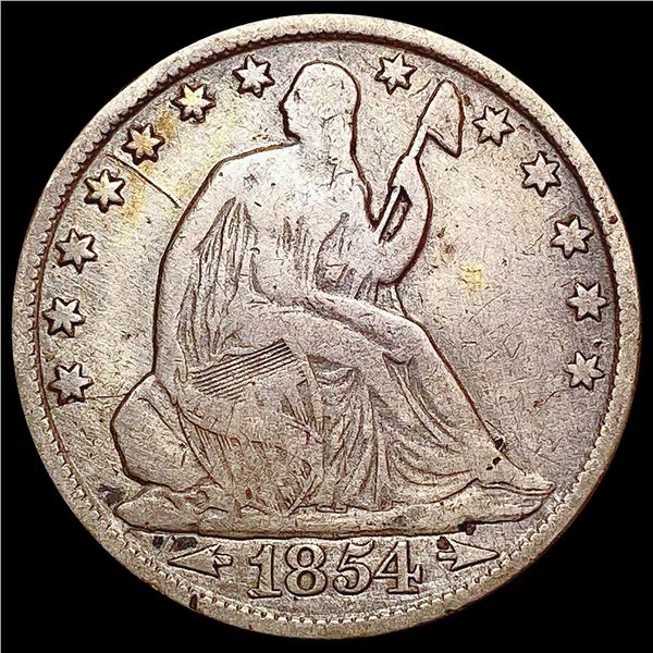 1854-O Arr. Seated Liberty Half Dollar NICELY CIRC