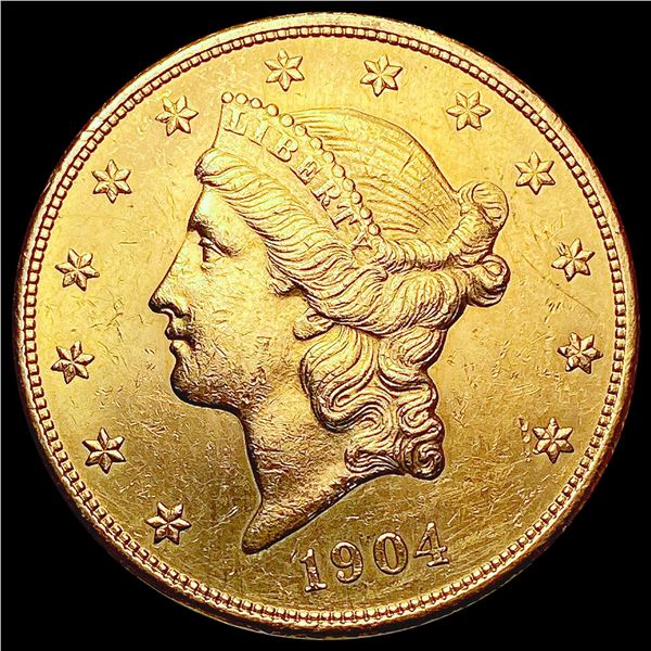 1904 $20 Gold Double Eagle CLOSELY UNCIRCULATED