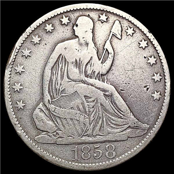1858-O Seated Liberty Half Dollar NICELY CIRCULATE