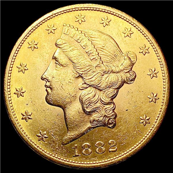 1882-S $20 Gold Double Eagle CLOSELY UNCIRCULATED
