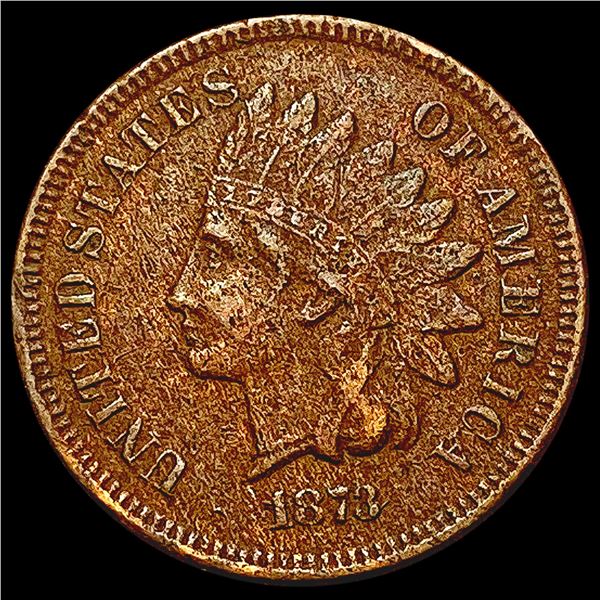1873 Op. 3 Indian Head Cent NEARLY UNCIRCULATED