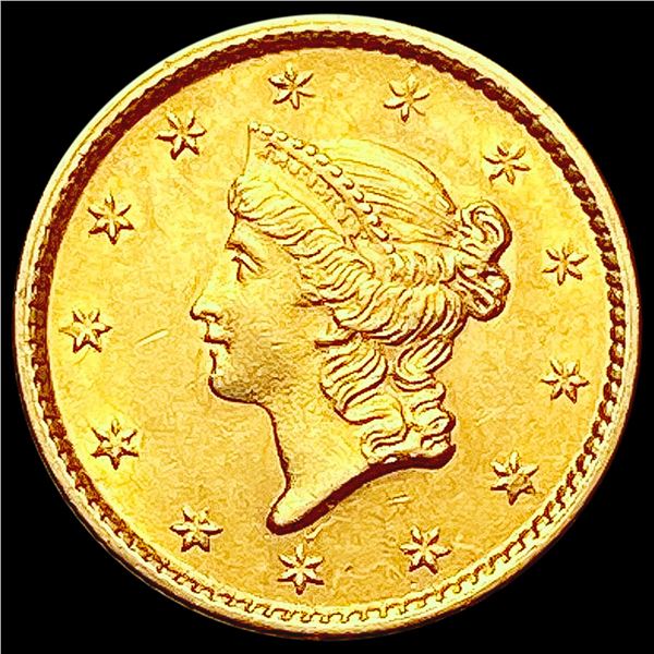 1853 Rare Gold Dollar NEARLY UNCIRCULATED