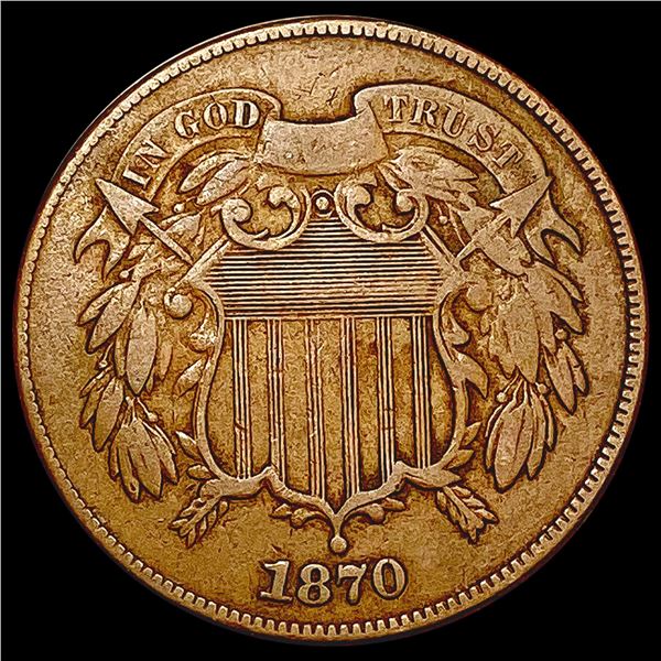 1870 Two Cent Piece LIGHTLY CIRCULATED