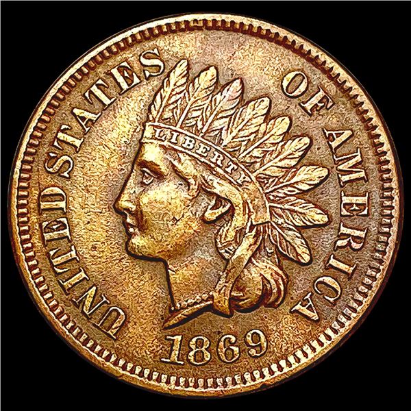 1869 Indian Head Cent CLOSELY UNCIRCULATED