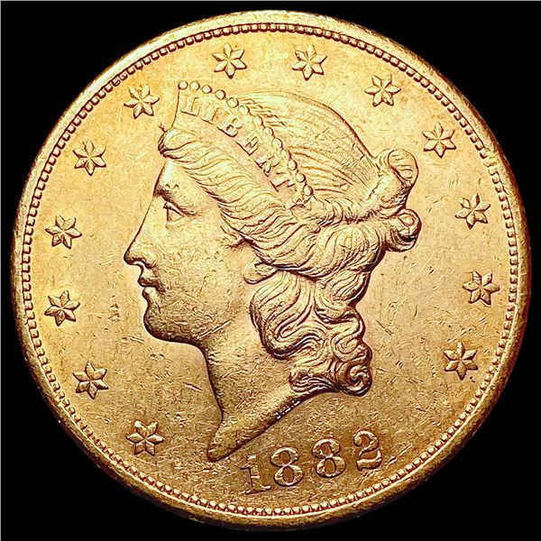 1882-S $20 Gold Double Eagle CLOSELY UNCIRCULATED