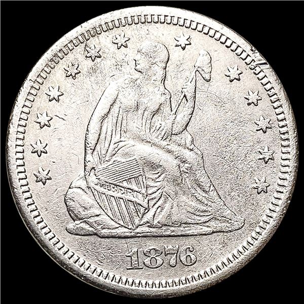1876-S Seated Liberty Quarter NEARLY UNCIRCULATED