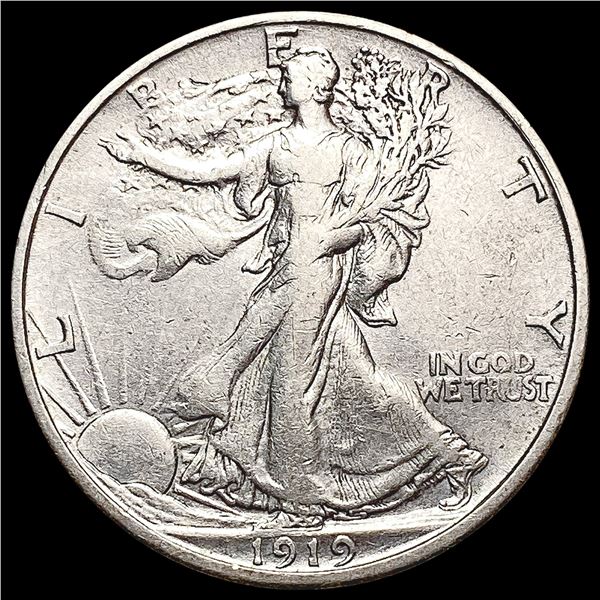 1919-S Walking Liberty Half Dollar NEARLY UNCIRCUL