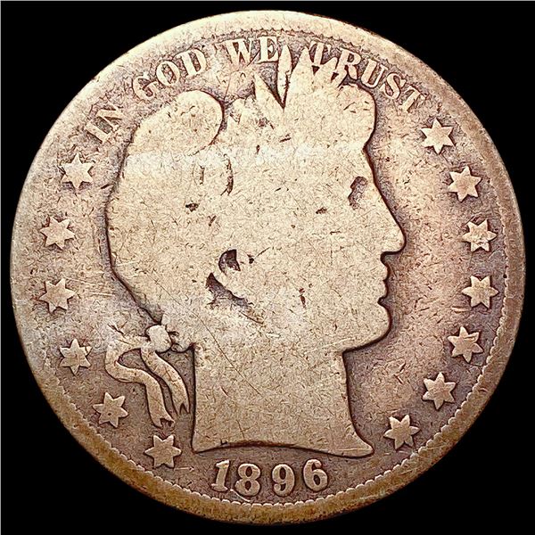 1896-S Barber Half Dollar NICELY CIRCULATED
