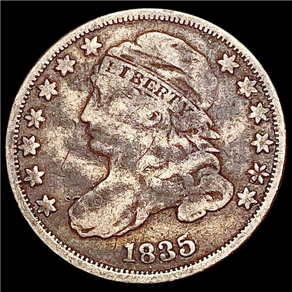 1835 Capped Bust Dime NICELY CIRCULATED