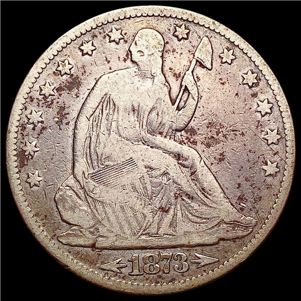 1873 Seated Liberty Half Dollar LIGHTLY CIRCULATED
