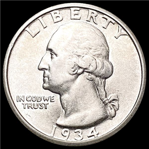 1934 Washington Silver Quarter CHOICE AU