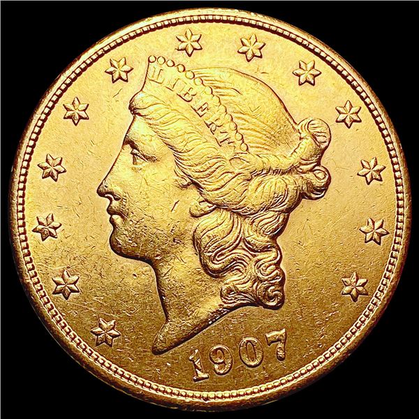1907-S $20 Gold Double Eagle CHOICE AU