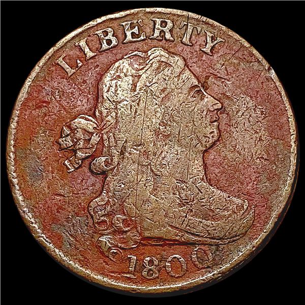 1800 Draped Bust Half Cent NICELY CIRCULATED