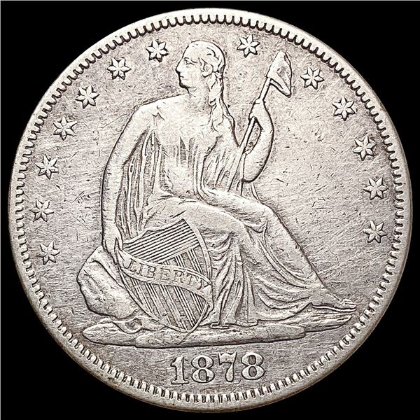 1878 Seated Liberty Half Dollar CLOSELY UNCIRCULAT