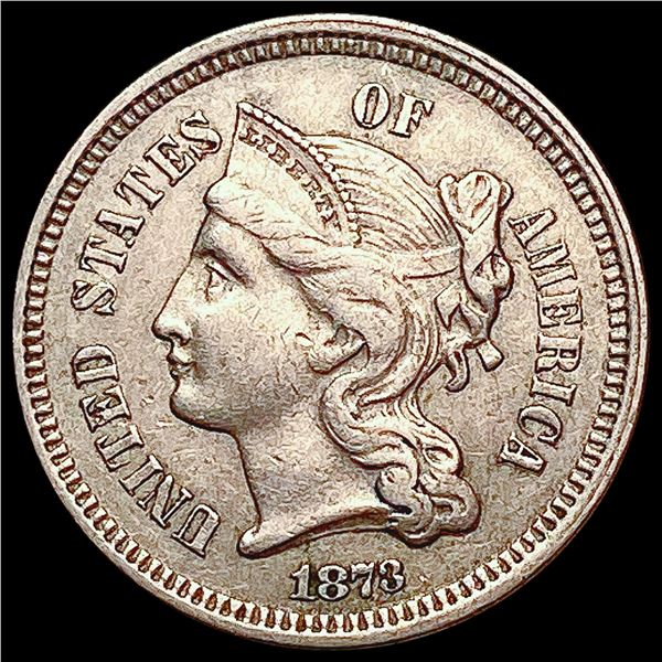 1873 Nickel Three Cent CLOSELY UNCIRCULATED