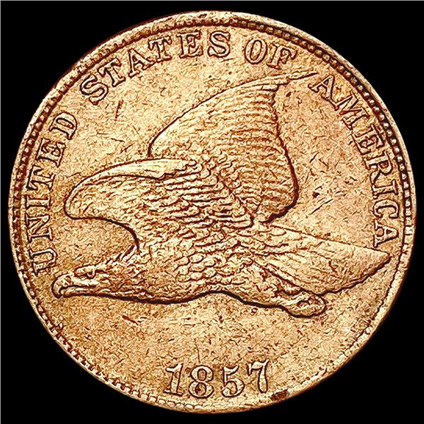 1857 Flying Eagle Cent NEARLY UNCIRCULATED