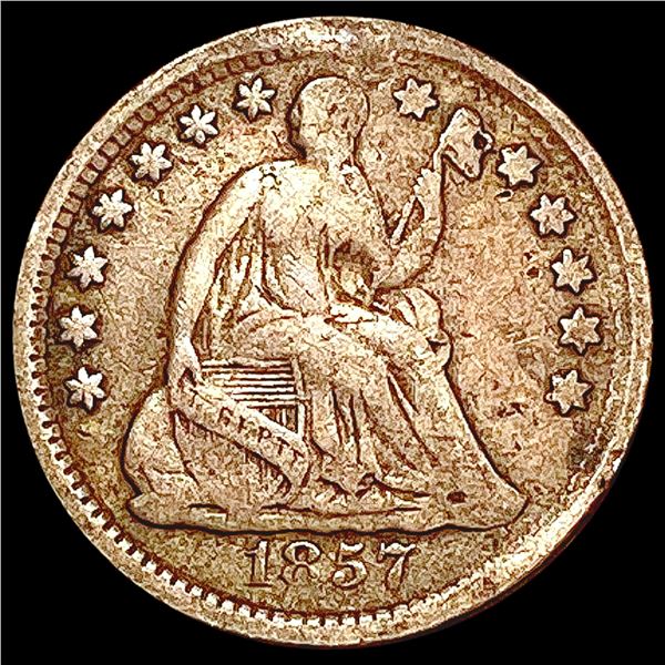 1857 Seated Liberty Half Dime NICELY CIRCULATED