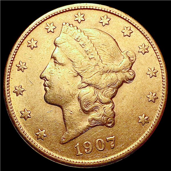 1907-S $20 Gold Double Eagle CLOSELY UNCIRCULATED