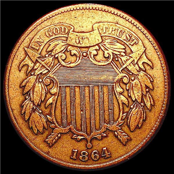 1864 Two Cent Piece CLOSELY UNCIRCULATED