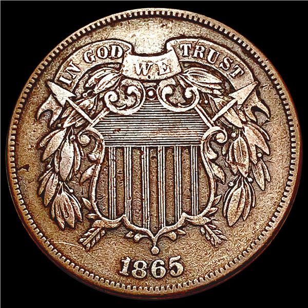 1865 Two Cent Piece CLOSELY UNCIRCULATED
