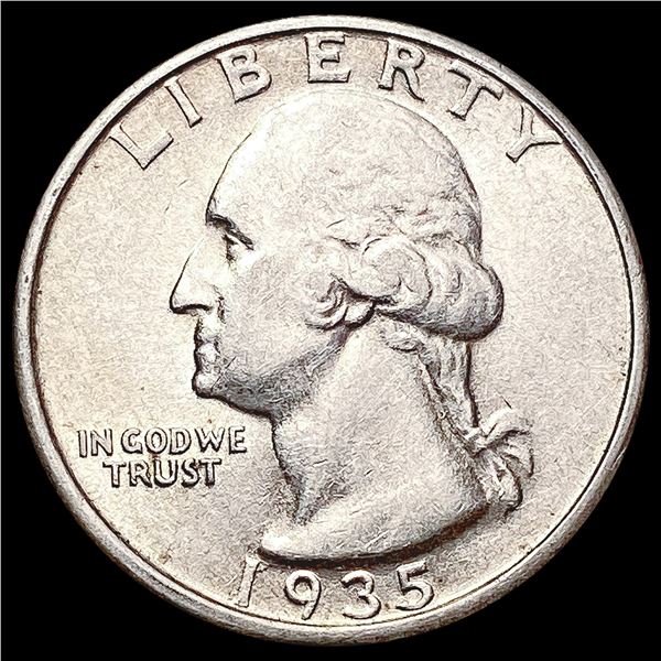 1935-D Washington Silver Quarter CLOSELY UNCIRCULA