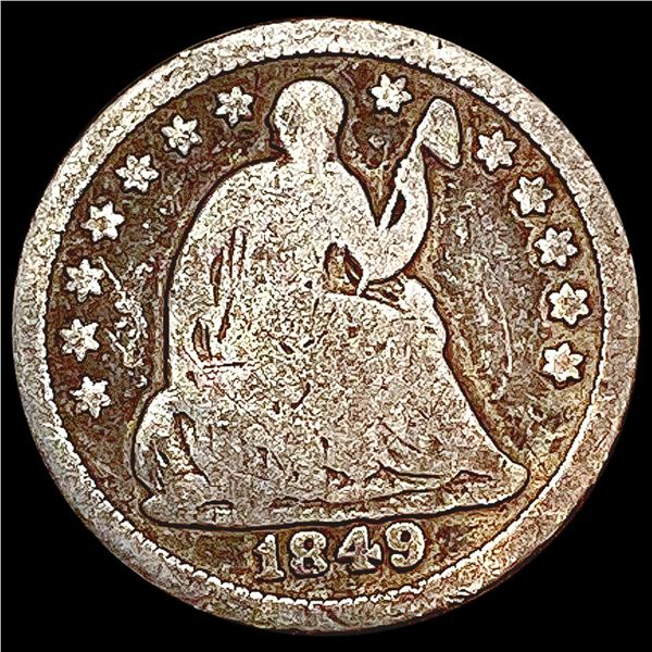 1849 Seated Liberty Half Dime NICELY CIRCULATED