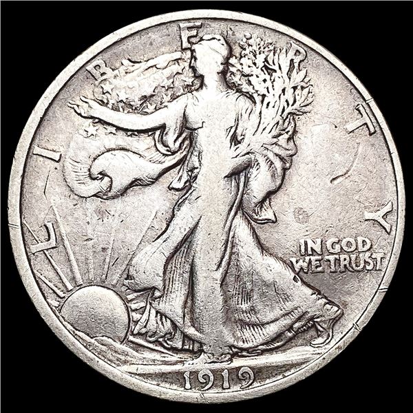 1919-D Walking Liberty Half Dollar LIGHTLY CIRCULA