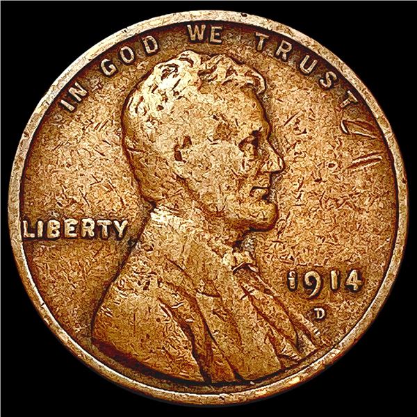 1914-D Wheat Cent LIGHTLY CIRCULATED