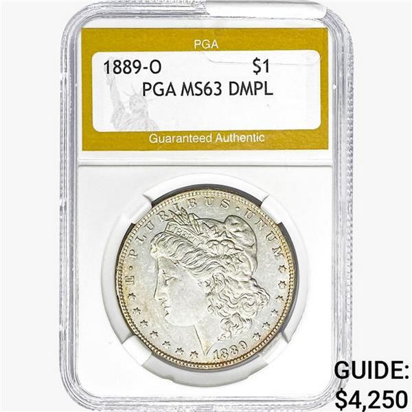 1889-O Morgan Silver Dollar PGA MS63 DMPL