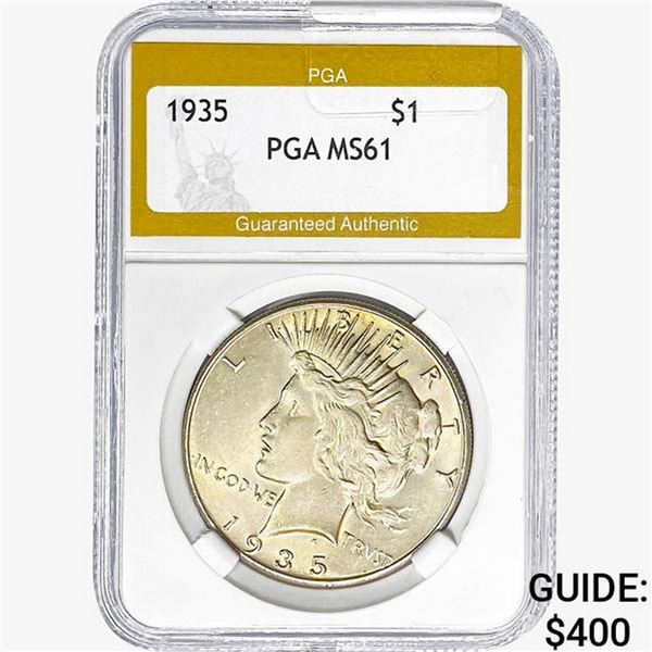 1935 Silver Peace Dollar PGA MS61