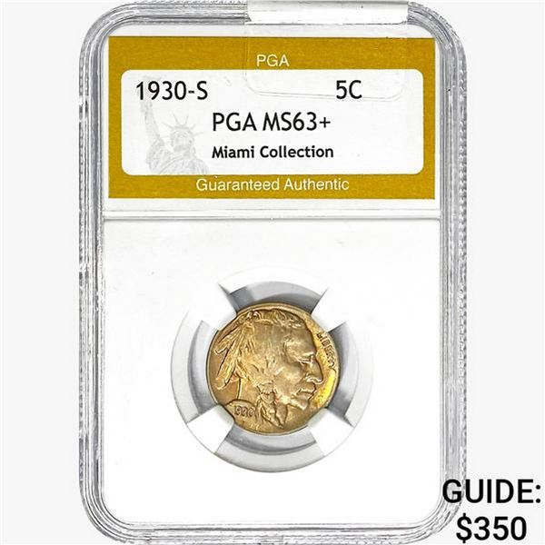 1930-S Buffalo Nickel PGA MS63+ Miami Coll.