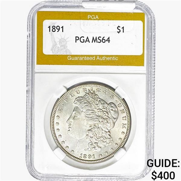 1891 Morgan Silver Dollar PGA MS64