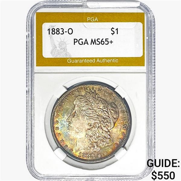 1883-O Morgan Silver Dollar PGA MS65+