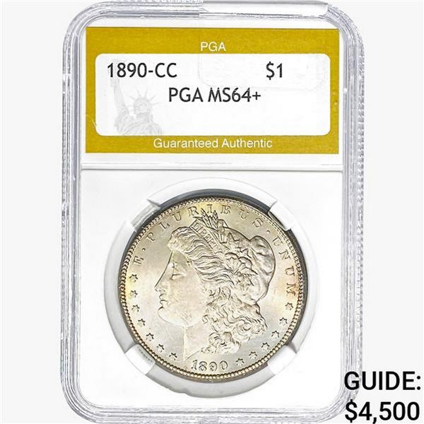 1890-CC Morgan Silver Dollar PGA MS64+