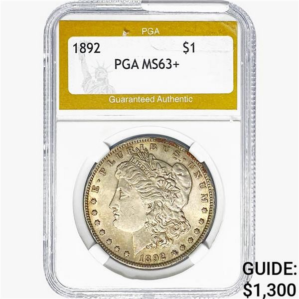 1892 Morgan Silver Dollar PGA MS63+