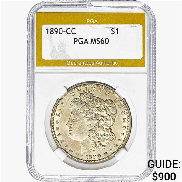 1890-CC Morgan Silver Dollar PGA MS60