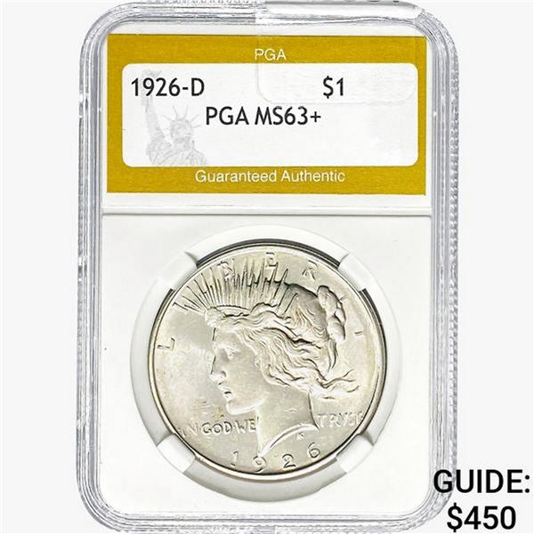 1926-D Silver Peace Dollar PGA MS63+