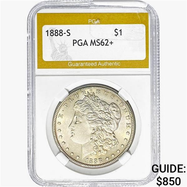 1888-S Morgan Silver Dollar PGA MS62+