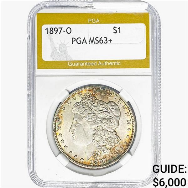 1897-O Morgan Silver Dollar PGA MS63