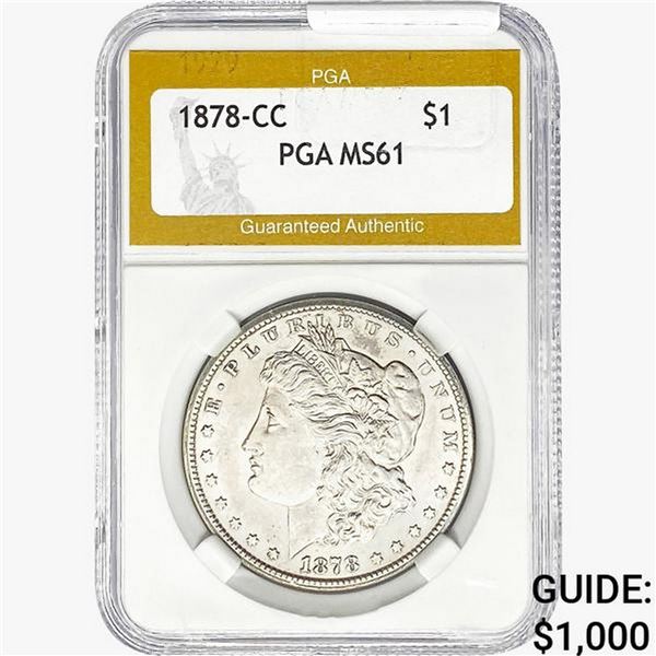 1878-CC Morgan Silver Dollar PGA MS61