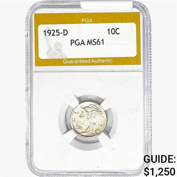 1925-D Mercury Silver Dime PGA MS61